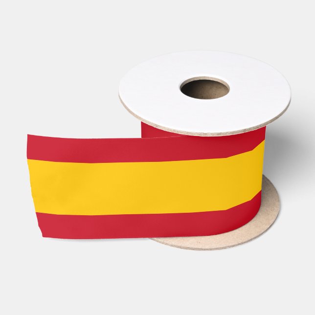 Spanisches Flaggenband, Modefarben Spaniens Satinband (Spule)