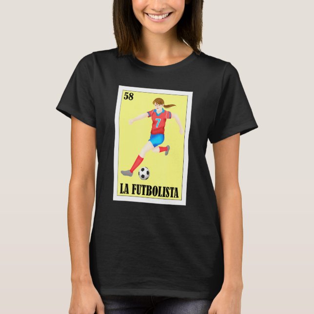 Spanisches Fußballdesign Mexican Lottery La Futbol T-Shirt (Vorderseite)