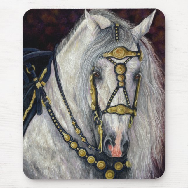 Spanisches Gold - andalusischer Stallion Mousepad (Vorne)