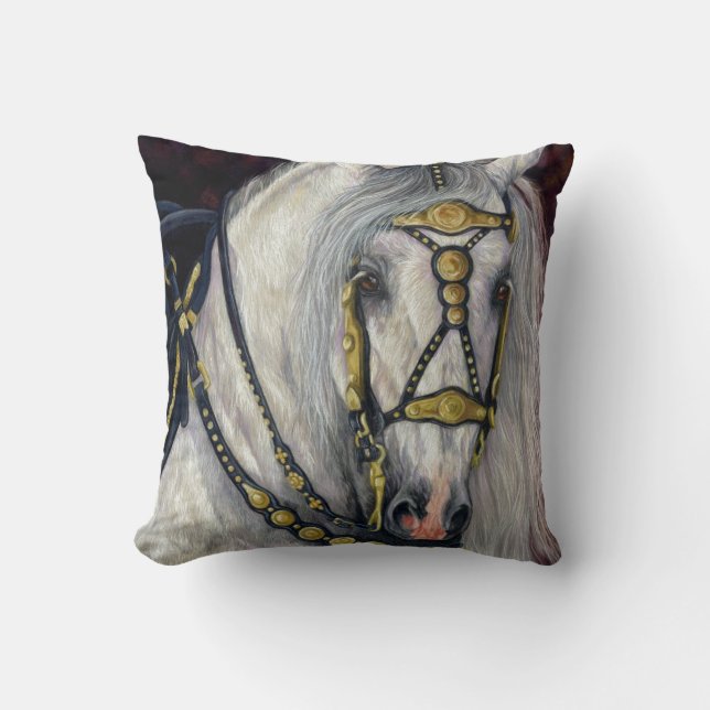 Spanisches Gold - Designer-Pferdekissen Kissen (Vorderseite)