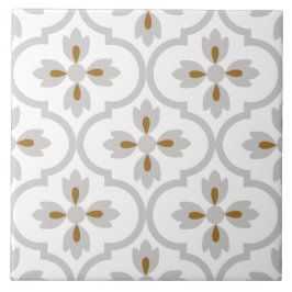 Spanisches hellgraues Badezimmer mit mediterranen  Fliese