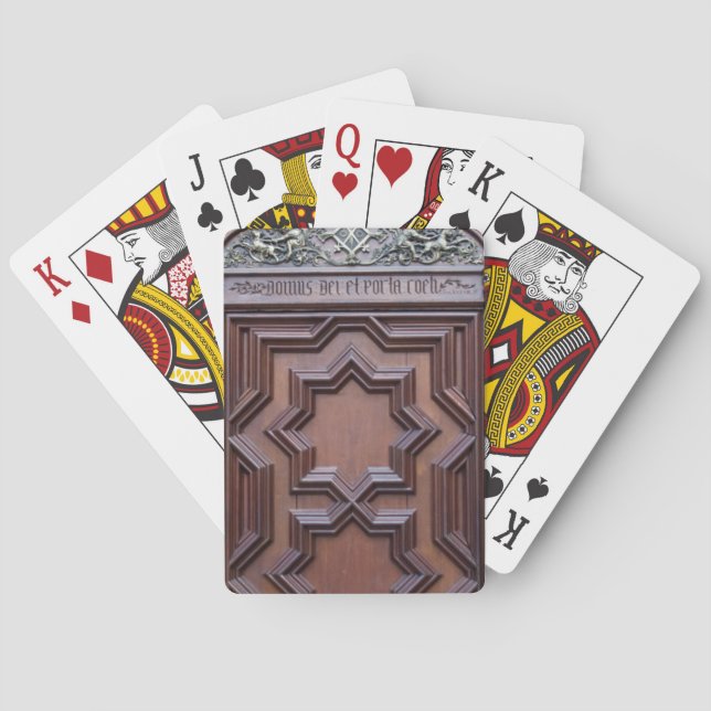 Spanisches Kirchen-Tür-Haus des Gott-Zugangs zum Spielkarten (Rückseite)