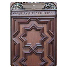 Spanisches Kirchentürhaus Gottes Tor zum Himmel Klemmbrett