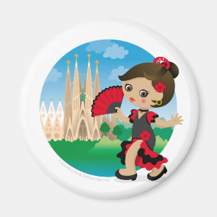 Spanisches Mädchen Magnet