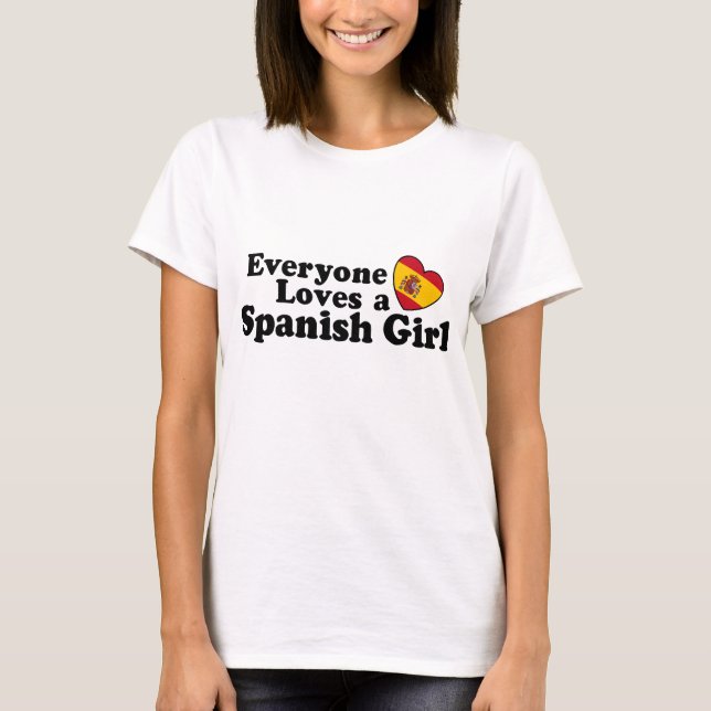 Spanisches Mädchen T-Shirt (Vorderseite)