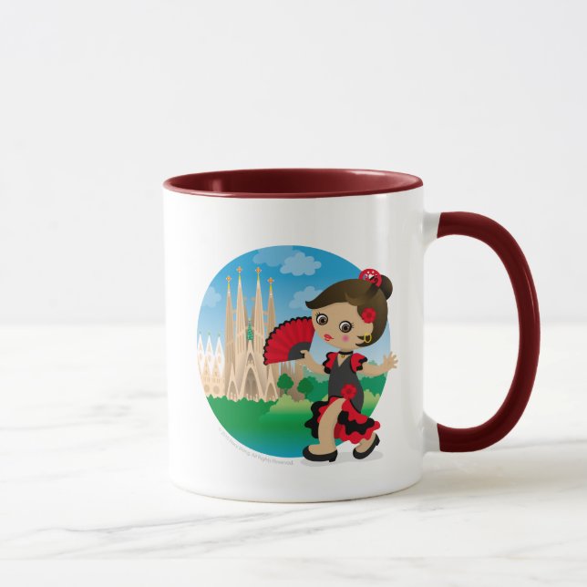 Spanisches Mädchen Tasse (Rechts)