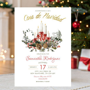 Spanisches mexikanisches Weihnachtsessen Einladung