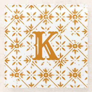 Spanisches Muster — Distressiver Schnitt   Glasuntersetzer