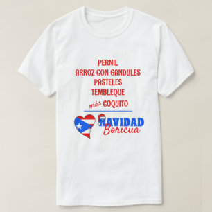 Spanisches Navidad Boricua Traditionelles Weihnach T-Shirt