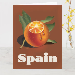 Spanisches Orangenplakat Karte