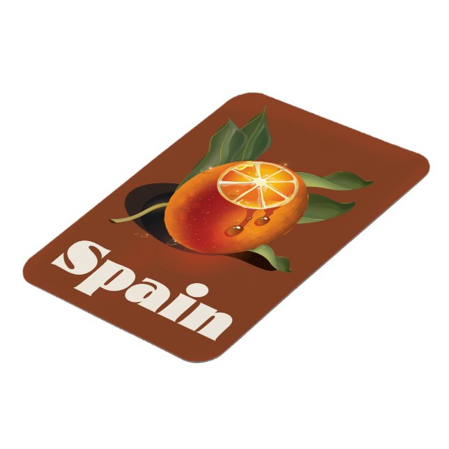Spanisches Orangenplakat Magnet (Linke Seite)