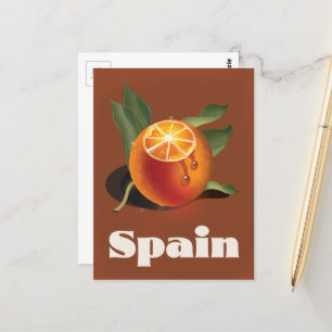 Spanisches Orangenplakat Postkarte