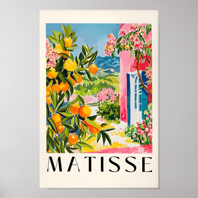 Spanisches Orangenposter, Moderne Mitte des Jahrhu Poster (Vorne)