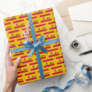 Spanisches Papier, patriotisches Gold unter spanis Geschenkpapier