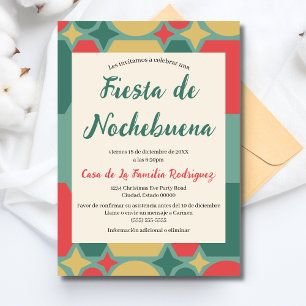 Spanisches Retro-Fest Festive Nochebuena Weihnacht Einladung