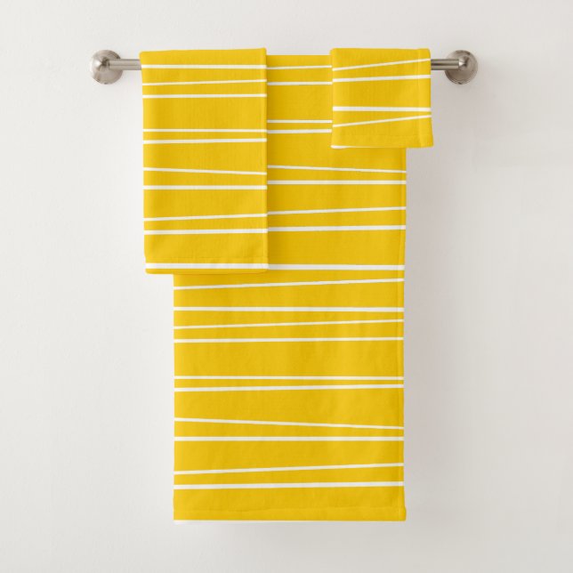 Spanisches Strip Gelbes Handtuch Set (Insitu)