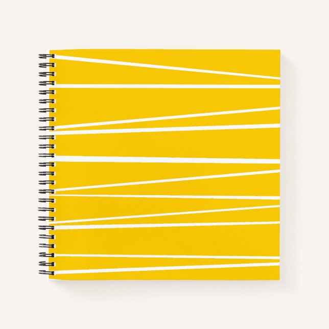 Spanisches Strip-Gelbes Notebook Notizbuch (Vorderseite)