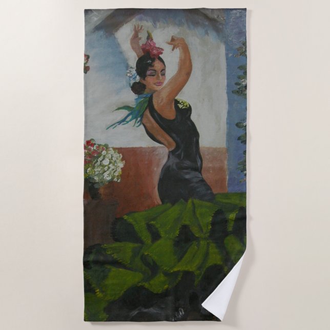 Spanisches Tanzhandtuch Strandtuch (Vorderseite)