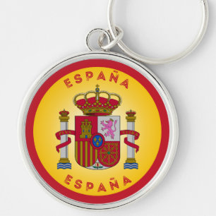 Spanisches Wappen Kreisform Schlüsselanhänger