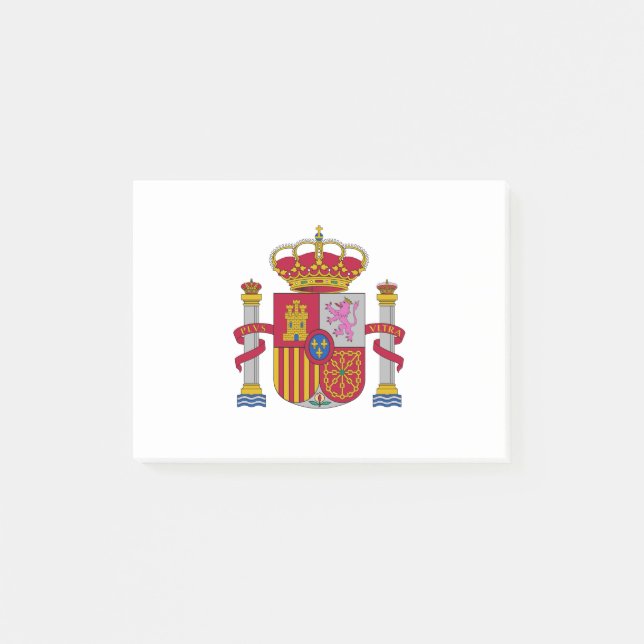 Spanisches Wappen Post-it Klebezettel (Vorderseite)