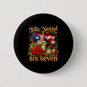 Spanisches Weihnachten Lustig Puerto Rico Boricua Button