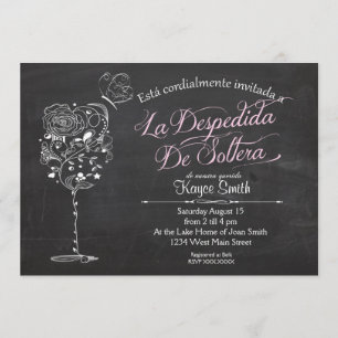 SpanischVintage Weinglas Bridal Dusche IM Vitation Einladung