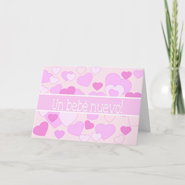 Spanish Baby Girl gratulieren Karte (Vorderseite)