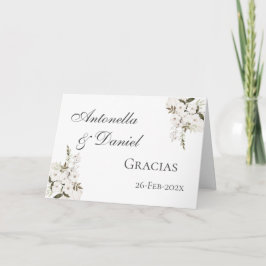 Spanish Boho Wedding Dankeschön Karte