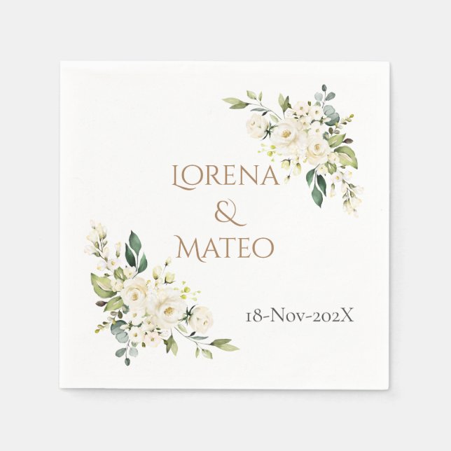 Spanish Boho Wedding Napkins Serviette (Vorderseite)