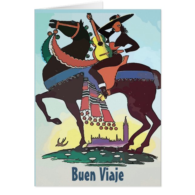 Spanish Buen viaje Reisekarte (Vorne)