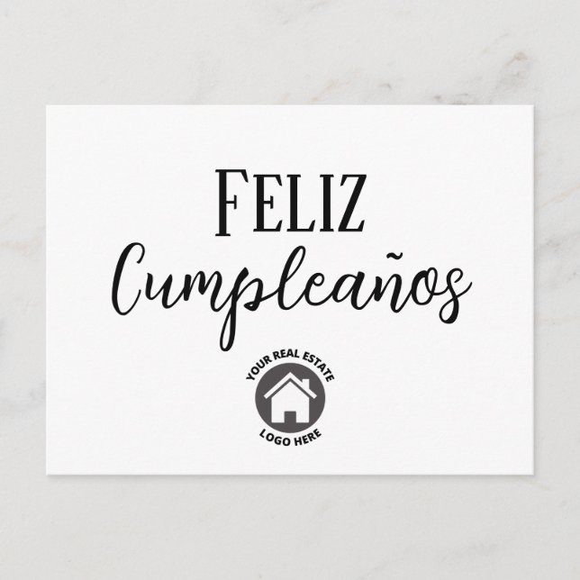 Spanish Business Real Anwesen Happy Birthday Logo Postkarte (Vorderseite)