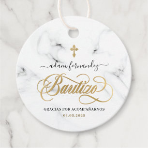 Spanish De Bautizo Gracias Gold Geschenkanhänger