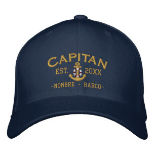 SPANISH El Capitan Kapitän Name und Jahr Bestickte Baseballkappe