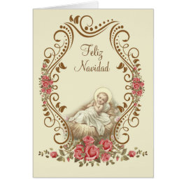 Spanish Feliz Navidad Baby Jesus Traditionelles