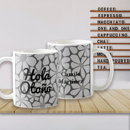Spanish Hello Autumn Fall Vibes Personalisieren Kaffeetasse