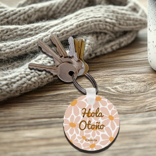 Spanish Hello Autumn Fall Vibes Personalisieren Schlüsselanhänger