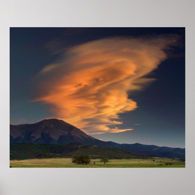 Spanish Peaks Wavecloud Poster (Vorne)