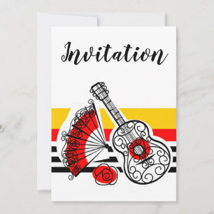 Spanish Souvenirs Classic Stripe Invitation / Einladung