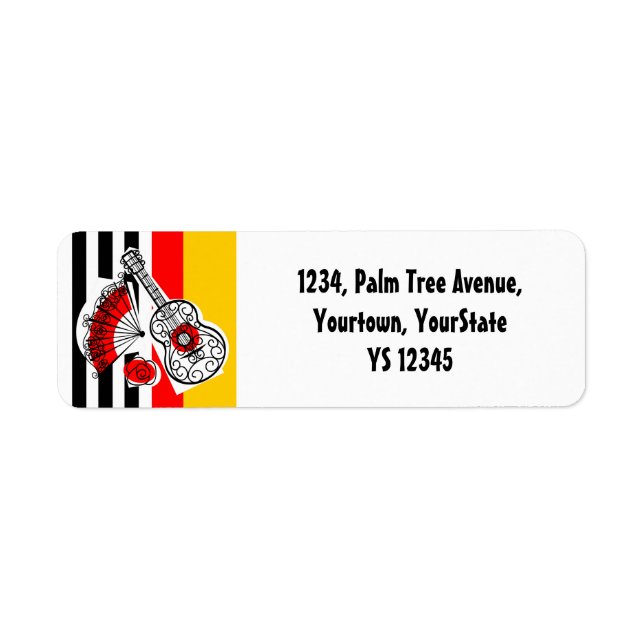 Spanish Souvenirs Classic Stripe Rücksendeadresse (Vorne)