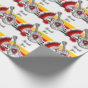 Spanish Souvenirs Classic Stripe Vielen Dank Geschenkpapier