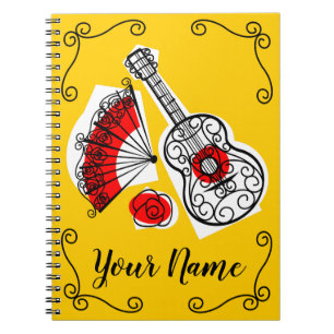 Spanish Souvenirs Corners Name Notebook Notizblock