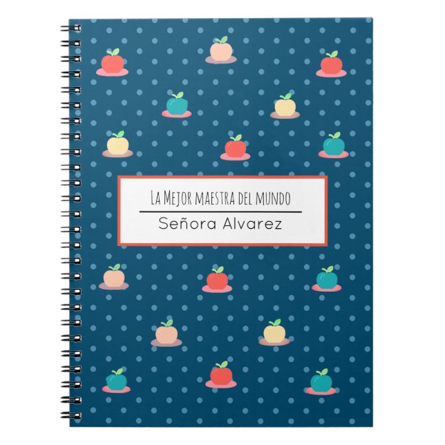 Spanish Teacher Thank You Mejor Maestra del Mundo Notizblock (Vorderseite)