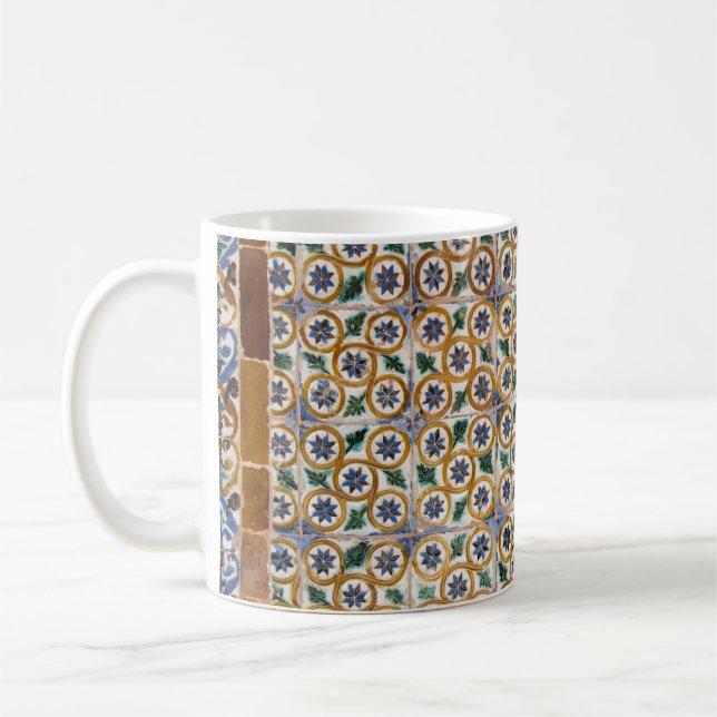 Spanish Tiles #2 #travel #pattern #wall #art Kaffeetasse (Links)