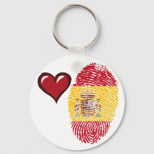 Spanish touch fingerprint flag schlüsselanhänger