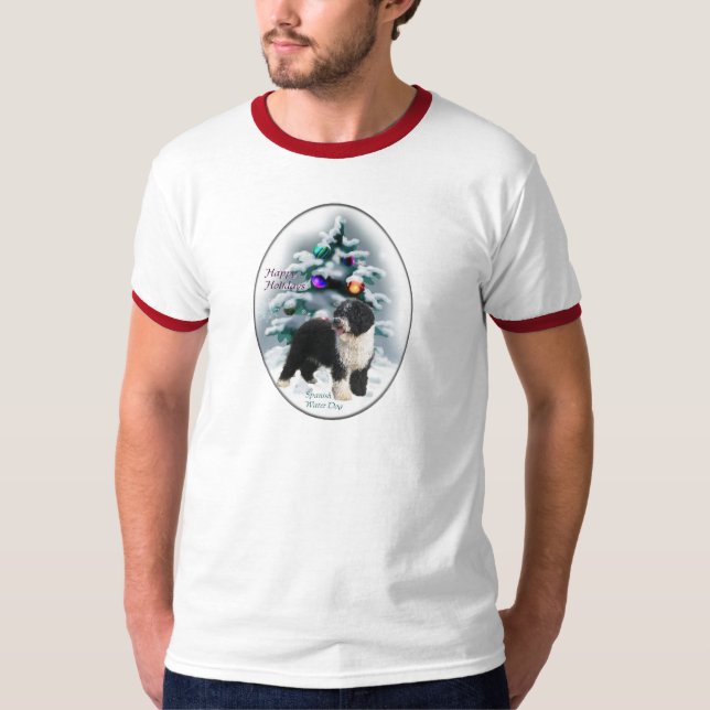 Spanish Water Dog Weihnachtsgeschenke T-Shirt (Vorderseite)