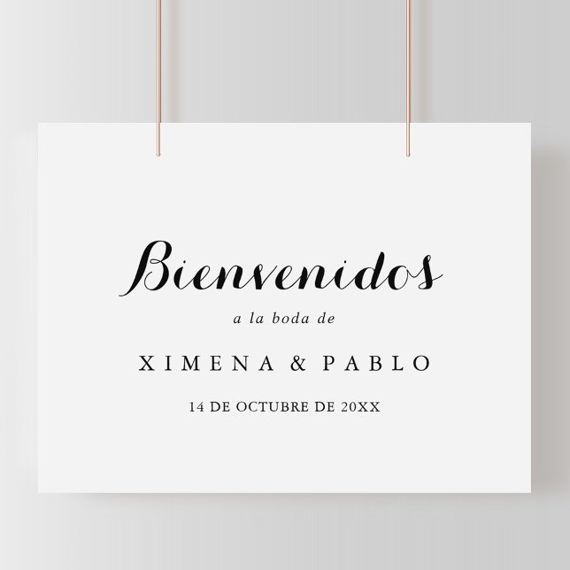 Spanish Wedding Bienvenidos Sign Poster (Von Creator hochgeladen)
