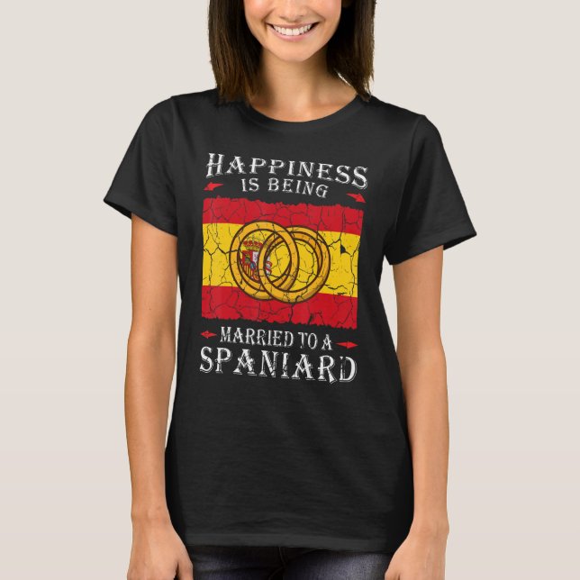 Spanish Wedding Kingdom of Spain Roots Spaniard Fl T-Shirt (Vorderseite)