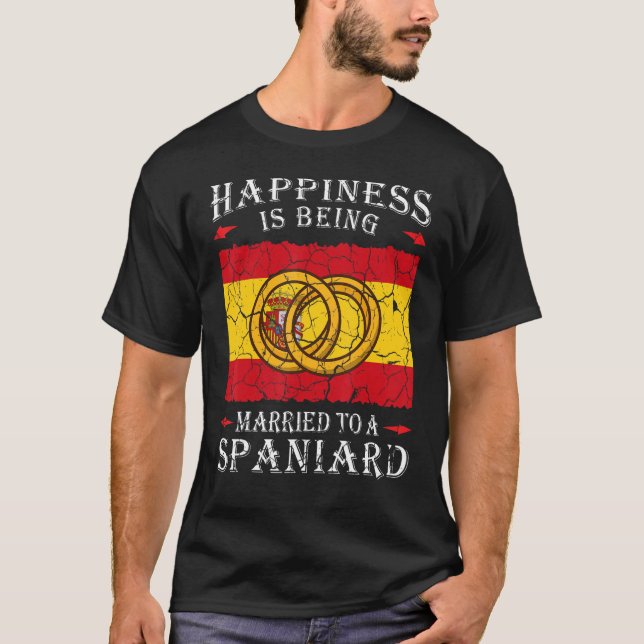Spanish Wedding Kingdom of Spain Roots Spaniard Fl T-Shirt (Vorderseite)