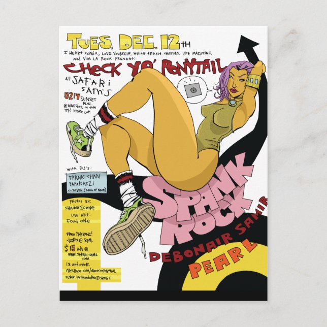 Spank Rock Postcard Postkarte (Vorderseite)