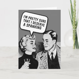 SPANKING RETRO BIRTHDAY GREETING FOR HUSBAND KARTE
